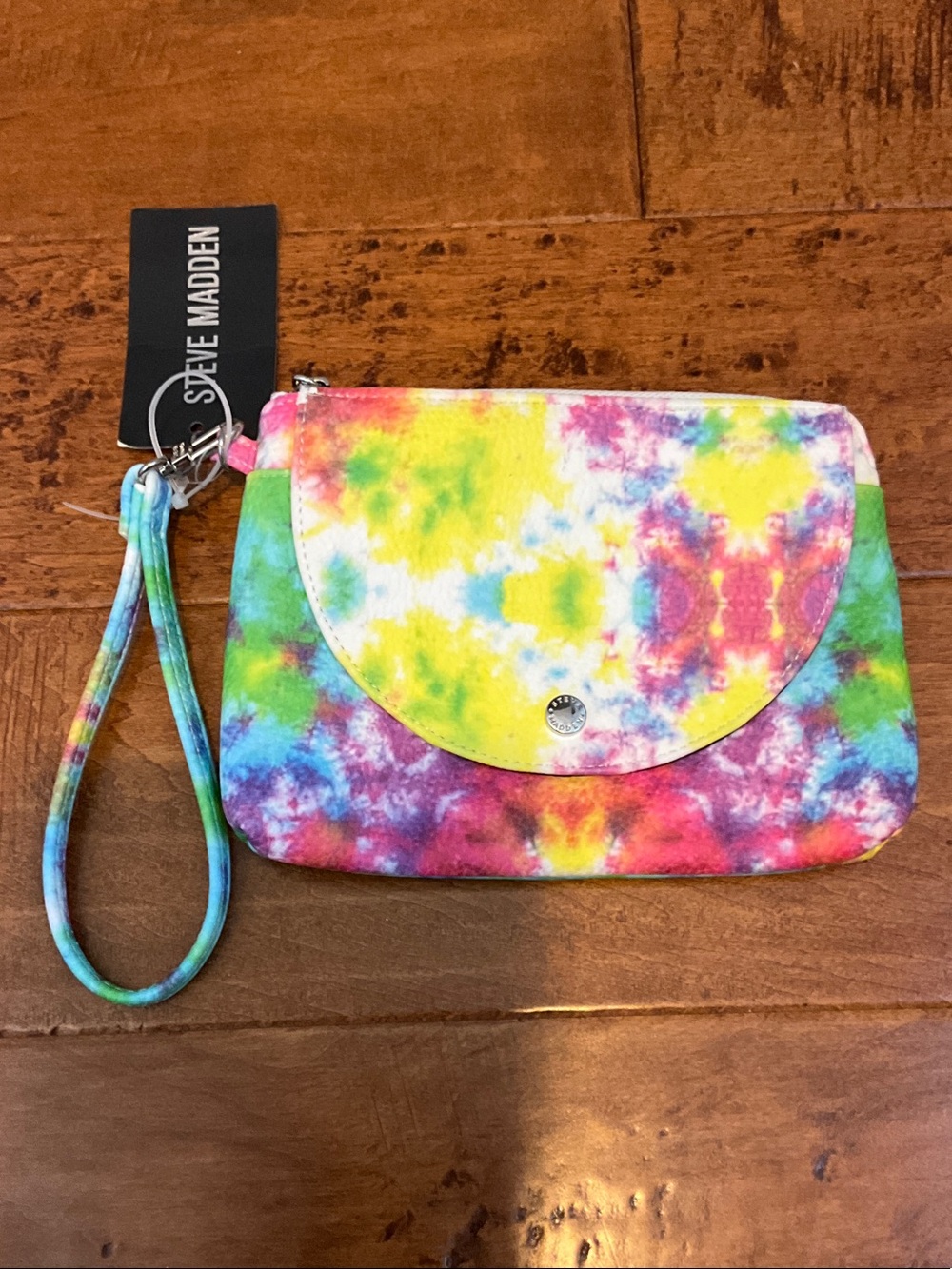 Steve Madden Multicolor Tie-Dye Wristlet Clutch NWT